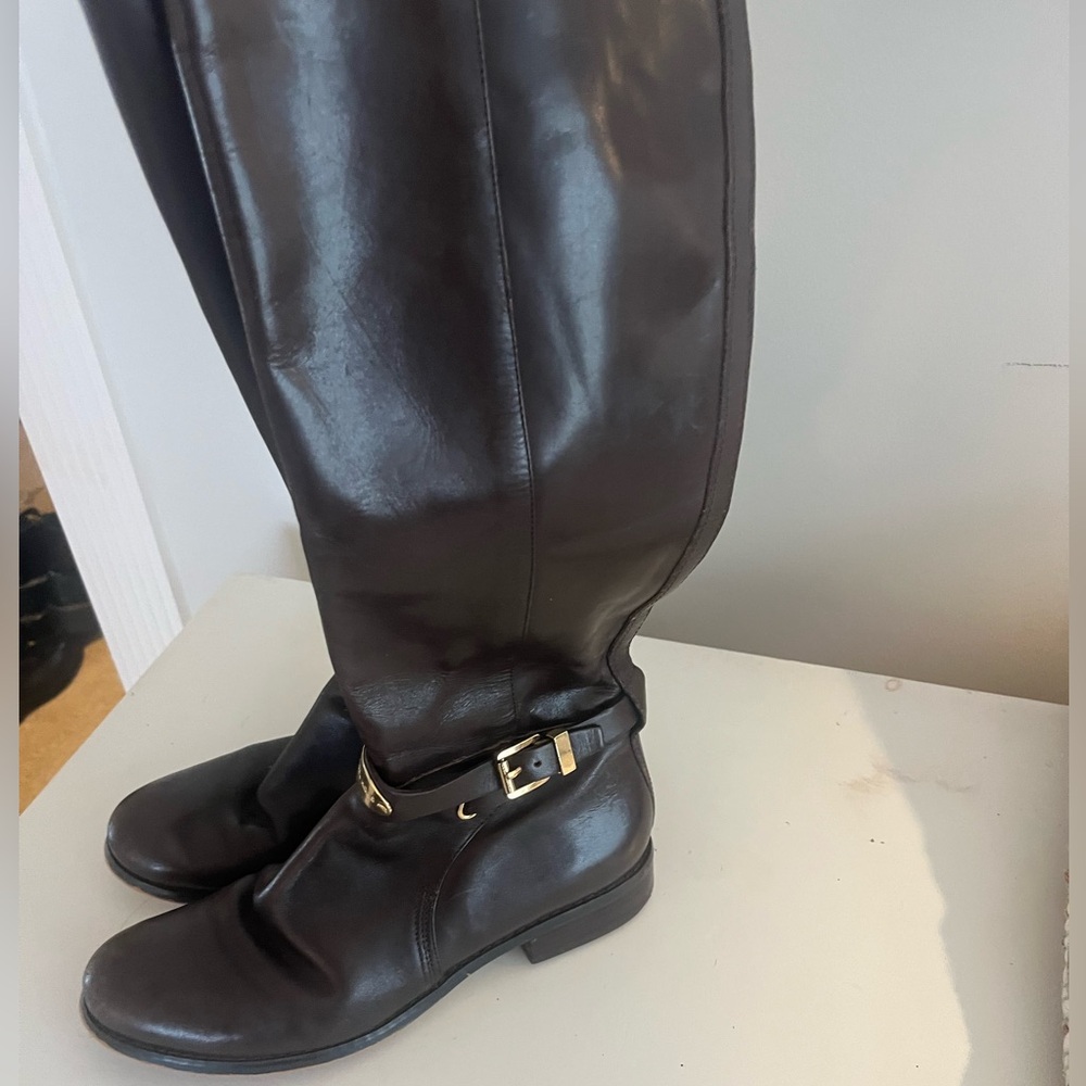 Michael Kors Brown Leather Boots - Picture 3 of 5